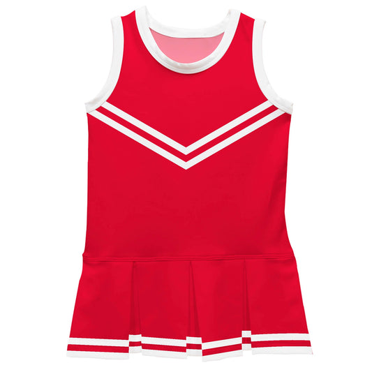 Red & White Sleeveless Cheerleader Dress