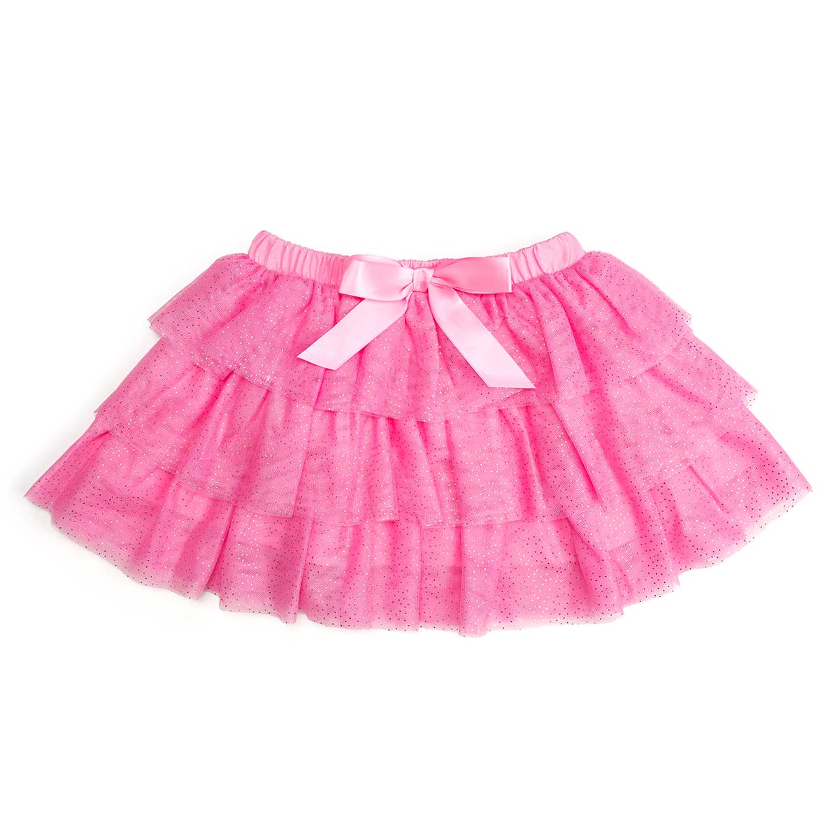 Raspberry Bow Tiered Skirt